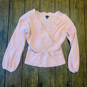 Express Pink Peplum Top